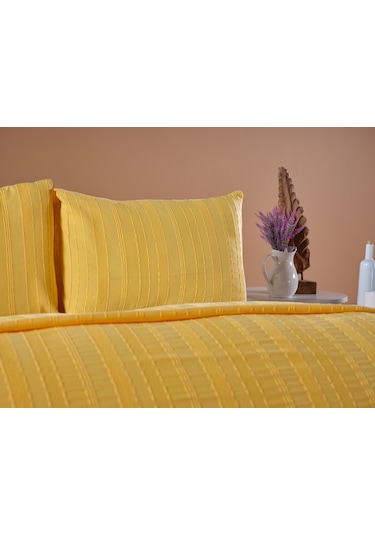 Doqu Home Calista Çift Kişilik Pike Seti - Sarı