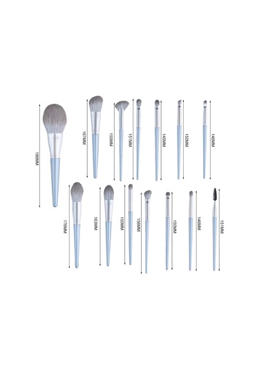 Moveevo 14 Adet Makyaj Fırçası Seti Sentetik Fırça Seti Fondöten Pudra Allık Göz Farı Karıştırmak İçin