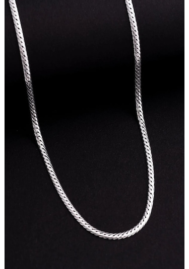 3.5mm İtalyan Bombeli Zincir 925 Gümüş Işıklı Kutuda Sevgiliye Eşe Babaya Hediye Kolye