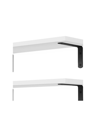 Suntek 3 Adet Duvara Monte Ahşap Yüzer Raflar Banyo Için Beyaz