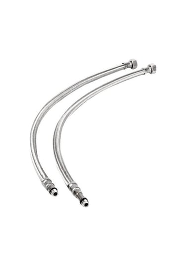 Batarya Flex Hortum 3/8-M10 100 CM Kısa Uç Krom