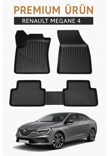 Renault Megane 4 Uyumlu 3d Oto Paspas Premium