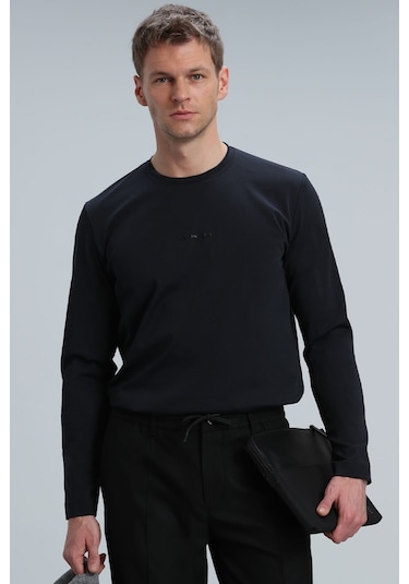 Lufian Moss Erkek Uzun Kol Tişört Siyah 112020040100100 Siyah