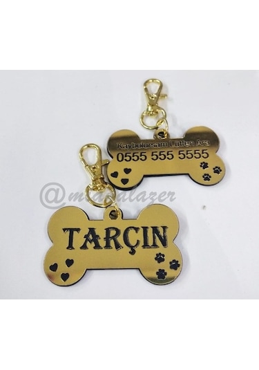 Evcil Hayvan Isimliği Kemik Şeklinde Köpek Künyesi Köpek Isimliği