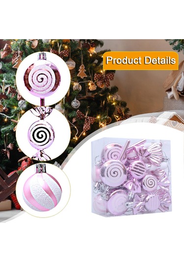 Suntek 18 Adet Yılbaşı Topu Süsleri Ev Kutlamaları Ve Açık Kutu 13,5x7x13,5 Cm