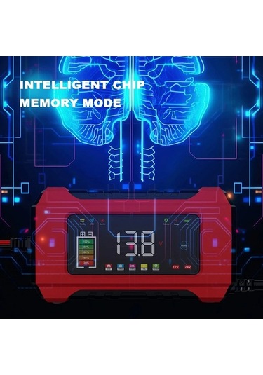 Novahub 12 V 6a Tam Otomatik Araç Akü Şarj Cihazı Akıllı Darbe Onarım Renkli Ekran Agm Yellow Eu Plug