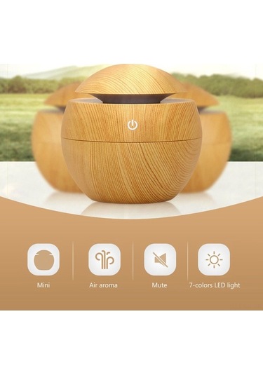 Novahub 130ml Usb Şarjlı Aromaterapi Nemlendirici, 7 Renk Led Işık, Ofis-ev Kullanım İçin Kompakt Cihaz