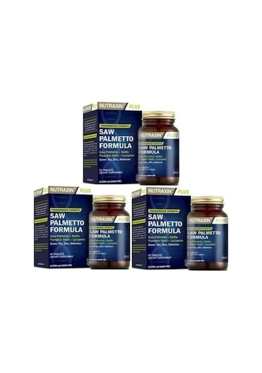Nutraxin Plus Saw Palmetto Formula 60 Tablet 3 Adet