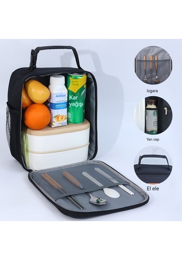 Jifan Taşını'dir El Çantası Yemek Kutusu Çantası-beyaz Beyaz