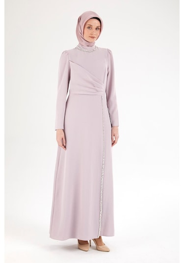 Armine Trend Taş Desenli Elbise-lila 25yt912 Lila
