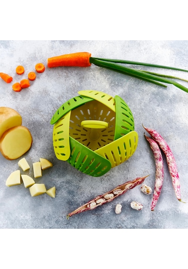 Sarı Pratik Buharda Lezzetli Sebze Meyve Haşlama Pişirme Sepeti