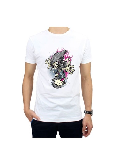 Hidz Skull Kurukafa Kaykay Unisex Tişört Tip 5 001