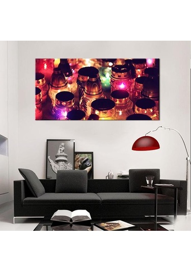 Kavanoz Işıklandırılmış Kanvas Tablo