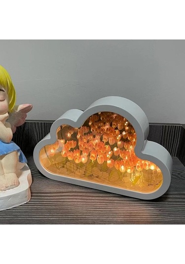 Pazly Suntek Pembe Lambası Küçük Gece Dıy Başucu Banyo Ayna Ui Ahşap