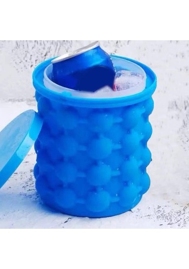 1 Adet-silikon Buz Küpü Makinesi Taşınabilir Kova Şarap Buzluk Çanta Bira Dolabı Yerden Tasarruf Sağlayan Mutfak Gereçleri İçme Viski Dondurma Mavi