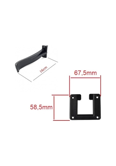 Cam Balkon Teker Çıkış Siyah Parça - Çıkış U Plastik Parça 2 Li