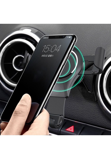 Lemestar Audi A3 S3 2014-2019 İçin Alüminyum Araç Telefon Tutucu - Kütleçekme Otomatik Klem, 4.0-6.0 İnç Uyumlu, Kaymazsız Ve Çizik Koruyucu Diğer