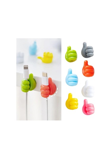 10 Adet Renkli Ok İşareti Kablo Sabitleyici Klipsler Kablo Düzenl