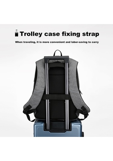 Yifomall Usb Şarj Cihazlı Geniş Kapasiteli Sırt Çantası - Su Geçirmez, 17" Bilgisayar & Tablet Taşıma, Gri Gri