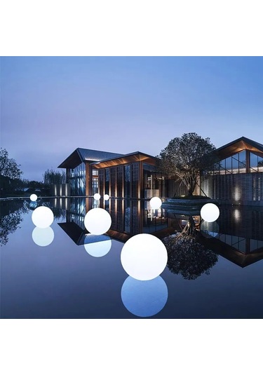 8 Adet Yüzme Havuzu Yüzen Top Karartma Rgbw 16 Renk Parlayan Top Led Bahçe Plaj Partisi Çim Lambası Çok Renkli