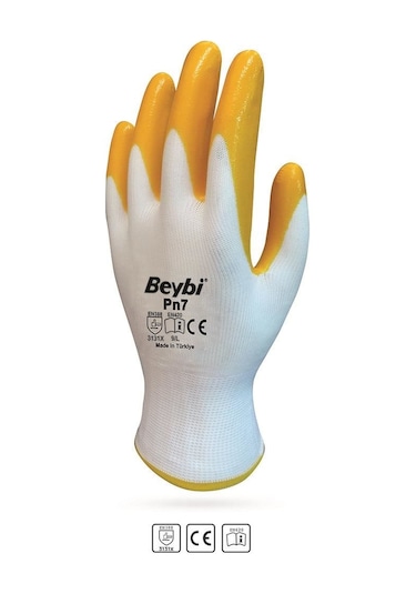 Beybi Pn7 No:9 Sarı Nitril Eldiven