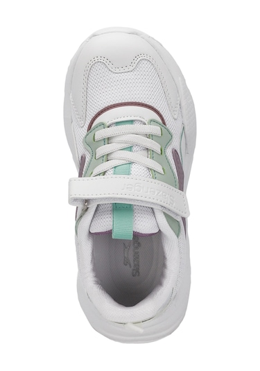 Slazenger PESO I Çocuk Cırt Cırtlı Beyaz / Lila Sneaker