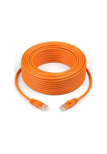 Cat 6 50m Rj45 Uçlu Jacklı Network Adsl Ethernet Kablosu Halojensiz Yüksek Performanslı