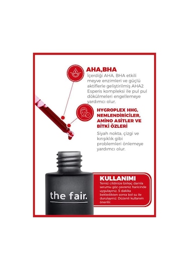 the fair. AHABHA Peel Bright Cilt Serumu %4 AHA+ %0.5 BHA 30 ML