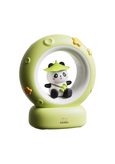 Suntek Çocuklar Gece Lambası Kreş Lambası, Dokunun Kontrol Yeşil Panda Çok Renkli