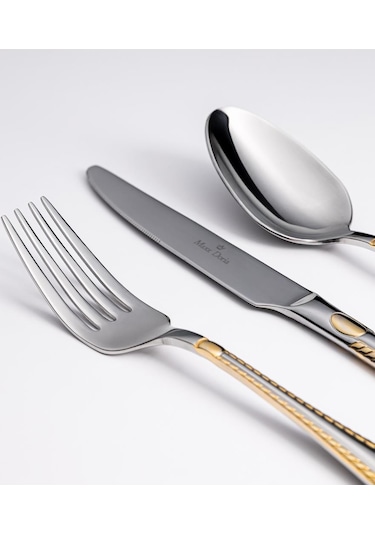 Maxx Doria Paris G Decorated 6 Kişilik 42 Parça Çatal Kaşık Bıçak Takımı Pa1063 Gold