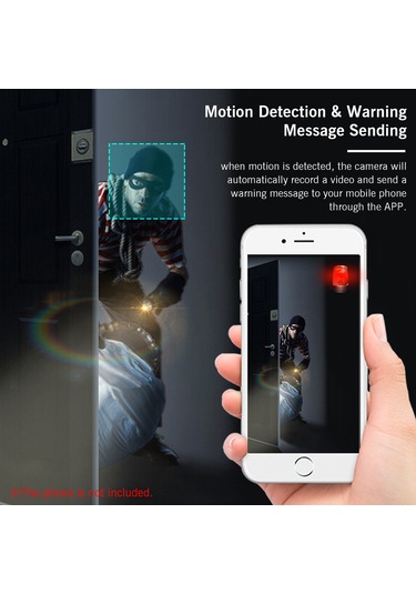 Padalink Siyah Mini Wifi Güvenlik Kamerası - 1080p Hd, 2mp, 150 Geniş Açı, İki Infrared Gece Görüşü, Hareket Algılama, 128gb Ek Depolama, Manyetik Montaj, Döner Tabanlı Ev/pet/çocuk İzleme Kamerası