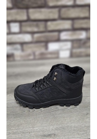 Outdoor Trekking Suya Dayanıklı Içi Kürklü Bağcıklı Fermuarlı Kaymaz Taban Kışlık Bot Battal Boy Siyah Outdoor Trekking Suya Dayanıklı Içi Kürklü Bağcıklı Fermuarlı Kaymaz Taban Kışlık Bot Battal Boy Siyah