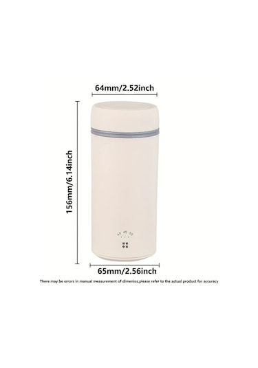 Elmpaly Kayısı Desenli Type-c Şarjlı Kapaklı Paslanmaz Çelik Termos