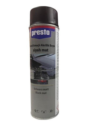 Presto Sprey Boya Ve Vernik 400 Ml Oto, Metal, Ahşap Ve Plastik Yüzeyler İçin Mat Vernik