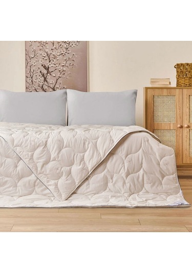 Evidea Soft Tek Kişilik Pamuk Yorgan - Beyaz - 155x215 Cm Beyaz