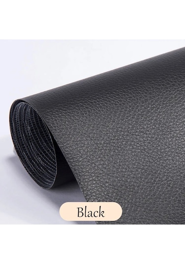 Deri Tamir Yaması Tamir Kiti Kendinden Yapışkanlı Pu Deri Tamir Bandı Kanepe Black 50x50cm