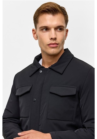 Süvari - Lacivert Slim Düz Mont Lacivert