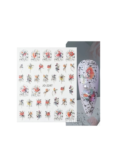 Yeşil Yapraklar Mantar 3d Yapıştırıcı Tırnak Çıkartmaları Şeytan Göz Dondurma Nail Art Kaydırıcılar Rüya Catcher Kaktüs Bahar Folyolar Ppeb171 Gökyüzü Mavi