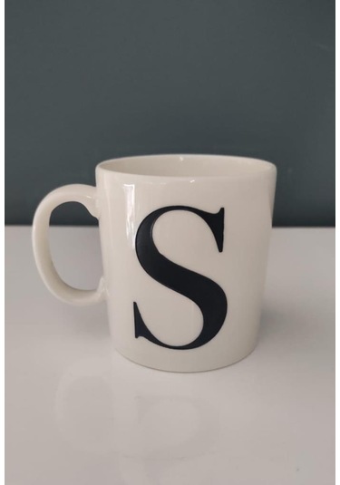Decorıum Kum S Harfli Kupa Beyaz