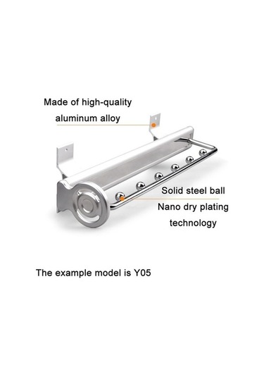Tongxida Y02 Rayı Push-pull İnç Elbise Donanımı Boncuklu Asma Dolap Çubuk 3 10 Qn Gümüş Gümüş