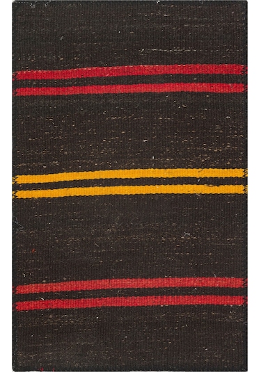 Özel Sarı Kırmızı Rengi El Dokuma Kilim Paspas