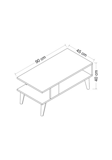 Ayla Orta Sehpa Siyah Mermer-beyaz Siyah Mermer Desen-beyaz