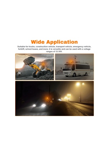 Xindoker Araç Acil Uyarı Işığı 12-30v Kırmızı Led Flaş, Ip65 Su Geçirmez, Nakliye Inşaat Taşıtları İçin