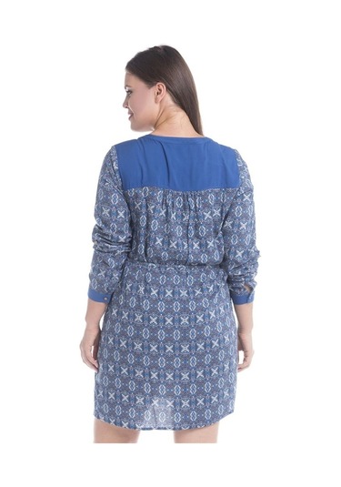 Önü Kuşgözlü Uzun Kollu Elbise (536942099)