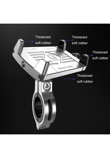 Kewig M7 Bisiklet 4 Pençeli Alüminyum Navigasyon Braketi Açık Bisiklet Cep Telefonu Tutucu Mavi Mavi