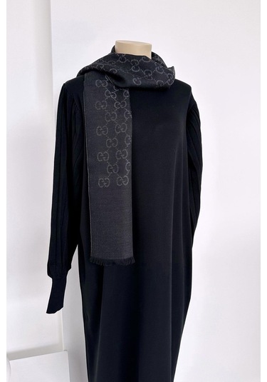 Balon Kol Merserize Elbise - Siyah