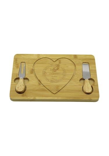 Kalpli Bıçak Sağ-solahşap Bambu Kahvaltı Peynir Sunum Pano2 Bıçak Ahşap Sap19x29cm-1.5cm 4741 12 Izgara
