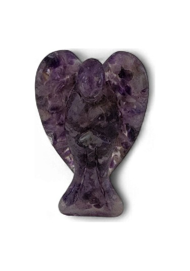 Doğaltaş Melek Epoksi Reçine Ametist Melek