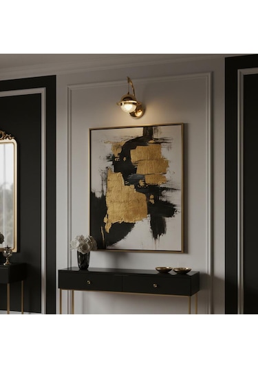 Bohem Aydınlatma Gold Duvar Apliği 3 Renk Led Modern Aplik Gold