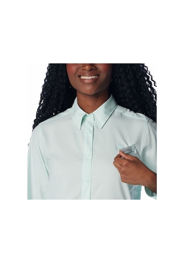 Columbia Womens Tamiami Iı Ls Shirt Kadın Uzun Kollu Gömlek Yeşil Fl7278-330 001